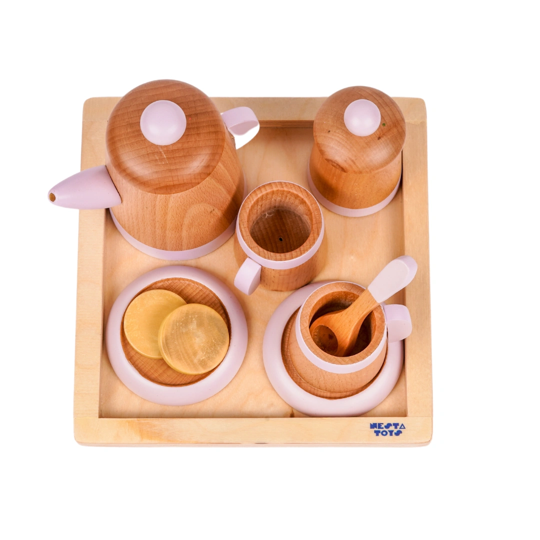 Wooden Tea Set | Kitchen Toys | Pretend Play Food Sets for Kids-6