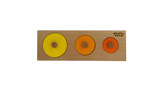 Nesta Toys - Montessori Wooden Circle Seriation Puzzle | Jumbo Knob Educational Shapes Puzzles for Baby