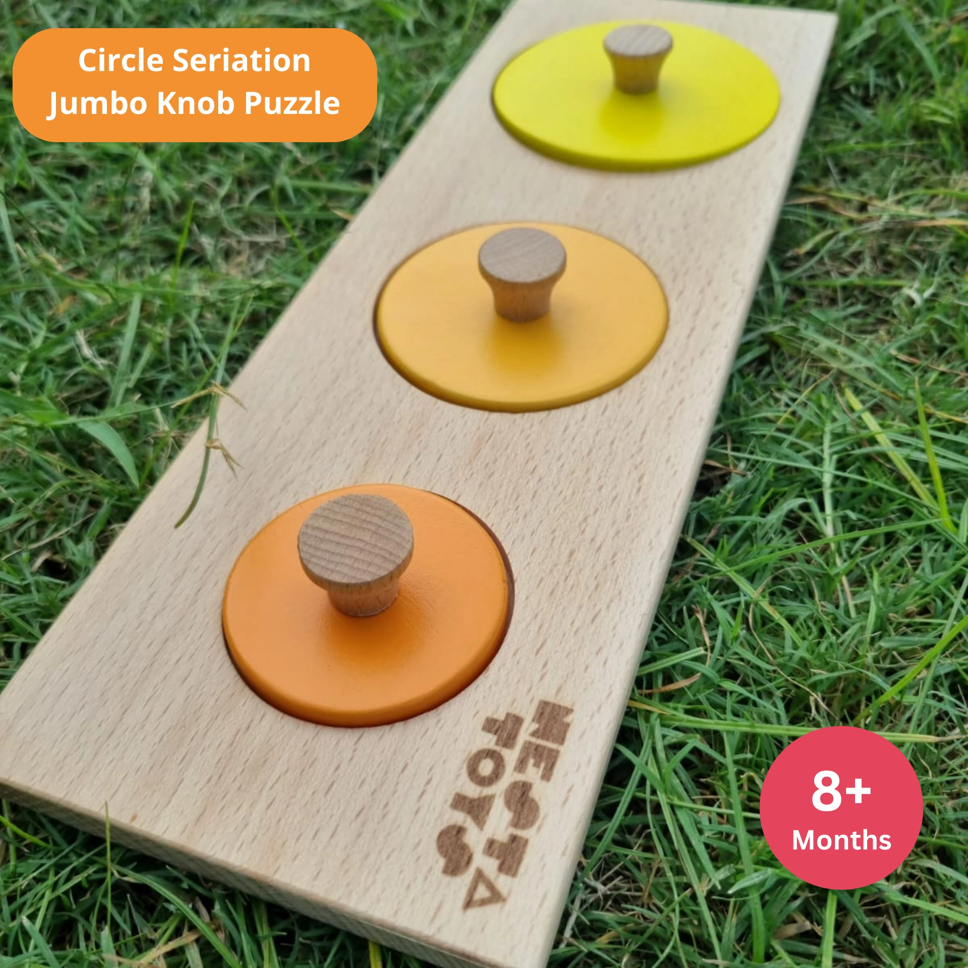 NESTA TOYS - Montessori Early Math Puzzle Combo - Shapes &amp; Circle Seriation | Educational Shapes Puzzles for Baby-1