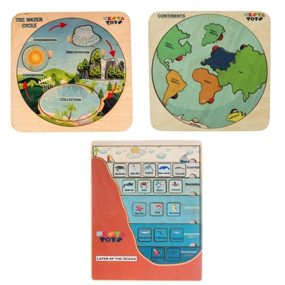 NESTA TOYS - Geography Lover Puzzle Combo - Earth Core, Water Cycle & Ocean Layer Puzzle