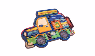 NESTA TOYS -  Wooden Car Puzzle