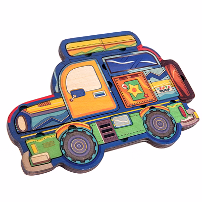 nesta toys - wooden car puzzle
