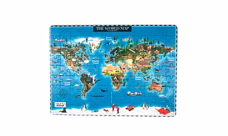 World Map Jigsaw Puzzle (108 Jumbo Pieces)