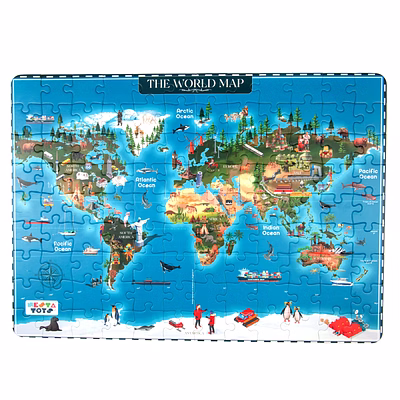 world map jigsaw puzzle (108 jumbo pieces)