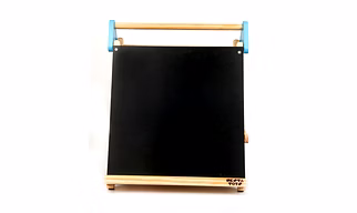 3-in-1 Wooden Tabletop Easel with Blackboard, Whiteboard, Paper Roll, & Accessories
