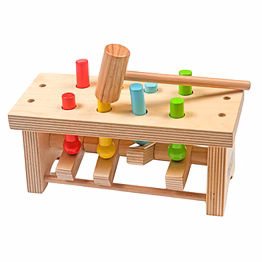 nesta toys pounding bench wooden toy with hammer