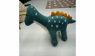 Dinosaur Plush Toy for Kids | Snuggly Knitted Cotton Soft Toy Animal