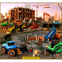 nesta toys construction site puzzle for kids (64 pcs)