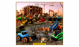 Construction Site Puzzle for Kids (64 Pcs)