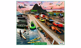 Modes of Transport Puzzle for Kids (64 Pcs)