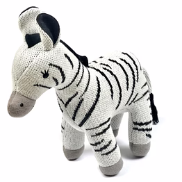 nesta toys zebra plush toy for kids | snuggly knitted cotton soft toy