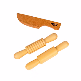 nesta toys - play dough kit | rolling pins & knife | pretend play kitchen toys