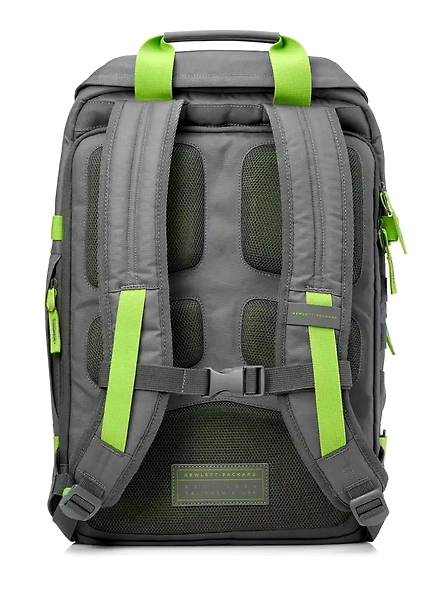 HP 15.6 Green/Gray Odyssey Backpack-L8J89AA