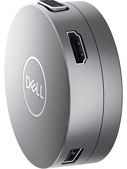 Dell DA310 USB-C Mobile Adapter, 7-in-1 , Type C Laptop Compatible - Dock and Adapter - Gray