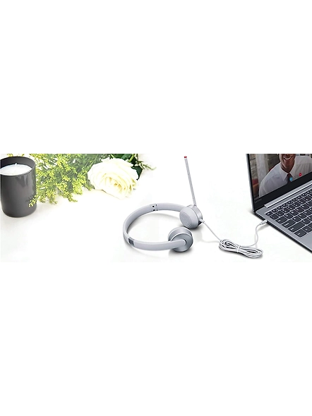 Lenovo 100 Stereo Analogue Headset (Grey)-GXD1B60597