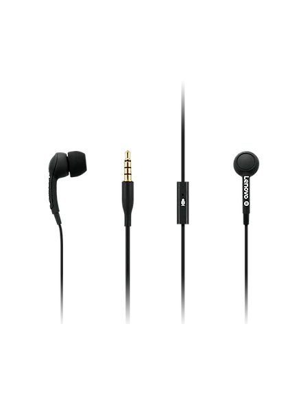 Lenovo 100 In-Ear Headphones (Black)-GXD0S50936