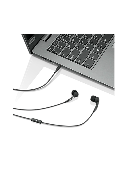 Lenovo 100 In-Ear Headphones (Black)-GXD0S50936-2
