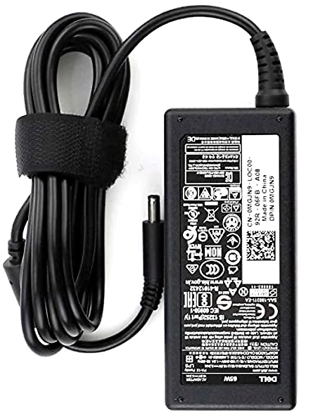 Dell 65 WATT Original Laptop AC Adapter Small Pin - Black (MGJN9)-1