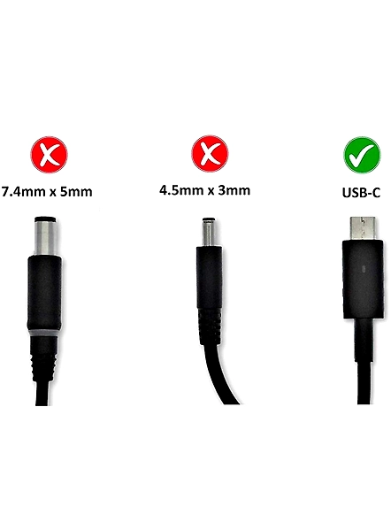 Dell Original 65W Type C Laptop Adapter Charger-2