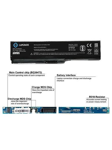 Lapgrade Battery for Toshiba Dynabook, Qosmio, Equium, Portege, Satellite Series-2
