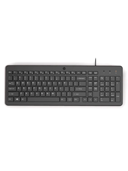 HP 150 Wired Full-Size Keyboard with Low-Profile Quiet Keys