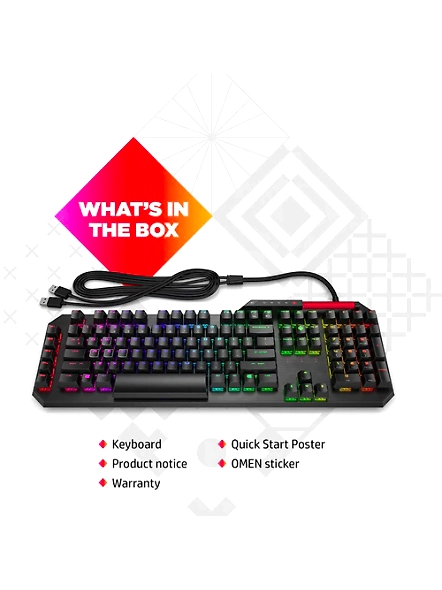 HP OMEN Sequencer Opto Mechanical Wired RGB Gaming Keyboard with N-Key-4