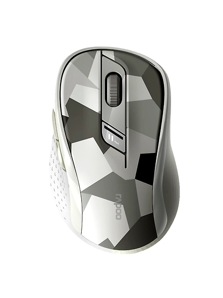 Rapoo Bluetooth Wireless Mouse, M500 Silent Multi Mode Bluetooth 5.0 Mouse, 2.4G Wireless Portable Optical Mouse USB Receiver, 1600 DPI for Laptop, MacBook, PC, Windows, Tablet, Grey