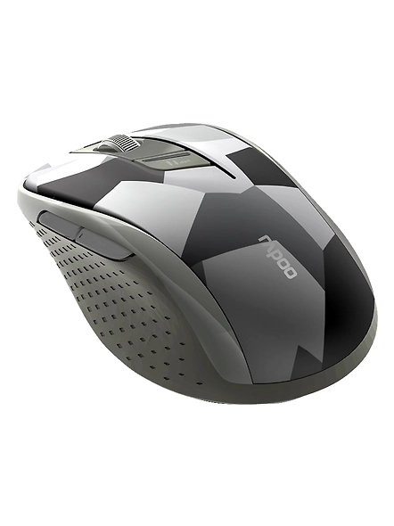 Rapoo Bluetooth Wireless Mouse, M500 Silent Multi Mode Bluetooth 5.0 Mouse, 2.4G Wireless Portable Optical Mouse USB Receiver, 1600 DPI for Laptop, MacBook, PC, Windows, Tablet, Grey-2