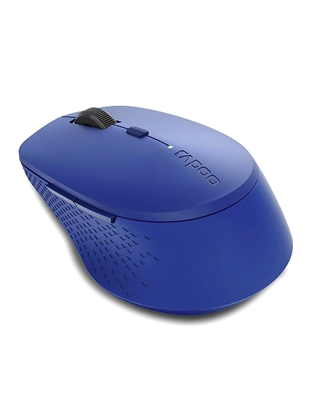 Rapoo M300 Silent Wireless Mouse 1600 DPI Sensor 9 Months Battery Life Quiet Buttons Ergonomic for Right-Handed PC &amp; Mac, 3 Years Warranty - Blue-2