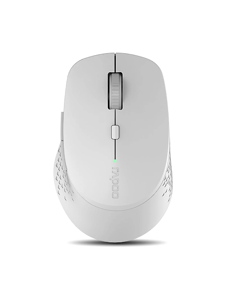 Rapoo M300 Silent Wireless Mouse 1600 DPI Sensor 9 Months Battery Life Quiet Buttons Ergonomic for Right-Handed PC &amp; Mac, 3 Years Warranty - Grey-1