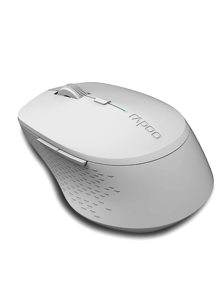 Rapoo M300 Silent Wireless Mouse 1600 DPI Sensor 9 Months Battery Life Quiet Buttons Ergonomic for Right-Handed PC &amp; Mac, 3 Years Warranty - Grey-3