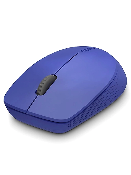 Rapoo M100 Ultra Silent Wireless Mouse With Bluetooth Multi-Device Connectivity Upto 3 Devices, Ergonomic Design, 1300 DPI &amp; 10 Meter Range for PC/Laptop/MacBook/Tablet Phones, 3 Years Warranty - Blue-1079