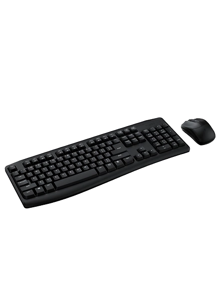 Rapoo X1800Pro 2.4G Wireless Keyboard and Mouse Combo with Spill-resistant and Multimedia hotkeys Design for Laptops Desktops PC-2