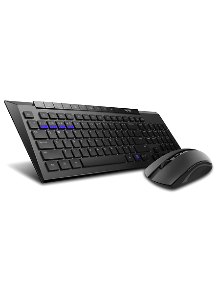 Rapoo 8210M Multi-Mode Keyboard &amp; Mouse Bluetooth 3.0/4.0 Wireless 2.4 GHz 1300 DPI Combo-Black-2