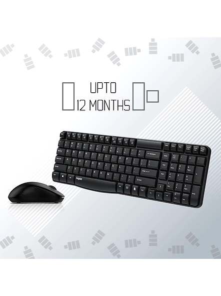 Rapoo X1810 2.4GHz Wireless Optical Keyboard &amp; Mouse Combo, 10 Meter Transmission Range, Spill-resistant Design, 1000 DPI Mouse, Fn Keys, 12 Multimedia Functions, 3 Years Warranty - White-2