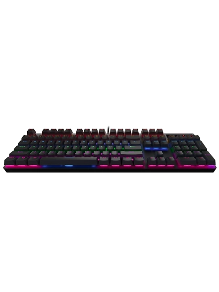 Rapoo V500 Pro Mechanical Gaming Keyboard Cyan Black Edition With Black Switches, Spill-Resistant Design &amp; Aluminium alloy surface cover-3