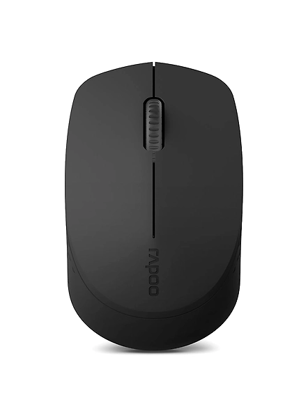 Rapoo M100 Ultra Silent Wireless Mouse With Bluetooth Multi-Device Connectivity Upto 3 Devices, Ergonomic Design, 1300 DPI &amp; 10 Meter Range for PC/Laptop/MacBook/Tablet Phones, 3 Years Warranty - Drak Grey-1