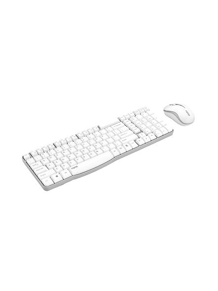 Rapoo X1800S 2.4GHz Wireless Optical Keyboard &amp; Mouse Combo, 10 Meter Transmission Range, Spill-resistant Design, 1000 DPI Mouse, Fn Keys, 12 Multimedia Functions, 3 Years Warranty - White-3
