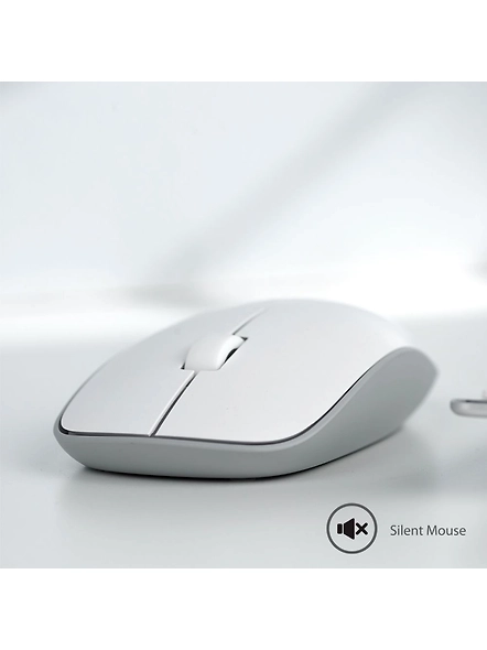 Rapoo X260 Wireless Keyboard and Mouse Combo set 2.4 Ghz with Type Writer Key- White-3