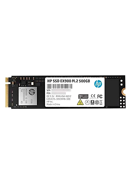 HP EX900 M.2 500GB PCIe 3.0 x4 NVMe 3D TLC NAND Internal Solid State Drive (SSD)-2YY44AA-2