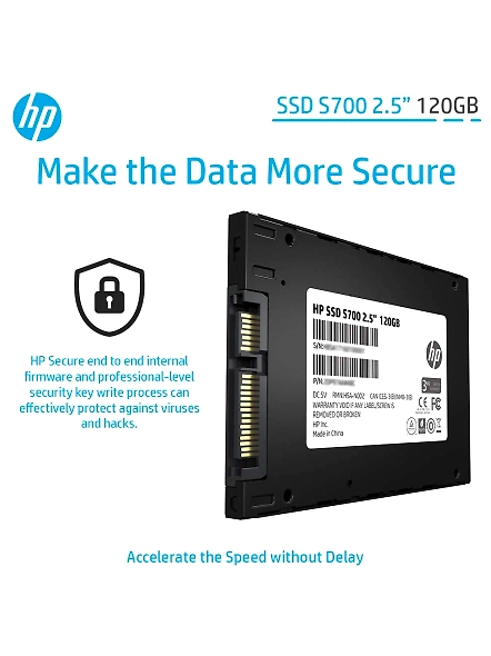 HP SSD S700 2.5 Inch 120GB SATA III 3D NAND Internal Solid State Drive (2DP97AA), Black