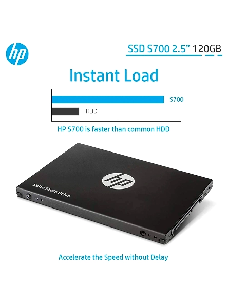 HP SSD S700 2.5 Inch 120GB SATA III 3D NAND Internal Solid State Drive (2DP97AA), Black-2