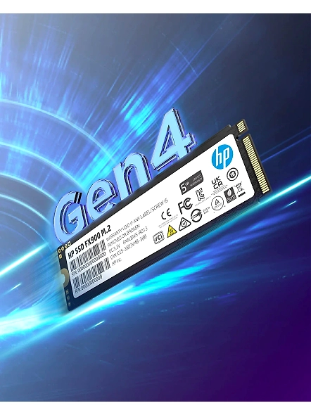 HP FX900 512GB NVMe GEN 4 Internal SSD, PCIe 4.0 16 Gb/s, M.2 2280, 3D TLC NAND PC Solid State Drive Up to 4900 MB/s - 57S52AA#ABB