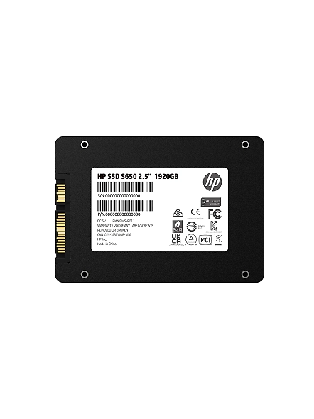 HP SSD S650 2.5 Inch 1920GB SATA 1.5 Gb/s Solid State Drive, Black