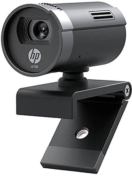 HP w100 480p/30 Fps Webcam, Built-in Mic, Plug and Play, Wide-Angle View for Video Calling, Skype, Zoom, Microsoft Teams, Black-1W4W4AA