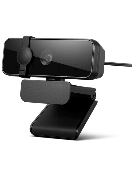 Lenovo FHD Webcam with Full Stereo Dual Built-in mics | FHD 1080P 2.1 Megapixel CMOS Camera |Wide 95 deg Lens| 360 deg Rotation (4XC1B34802), Black
