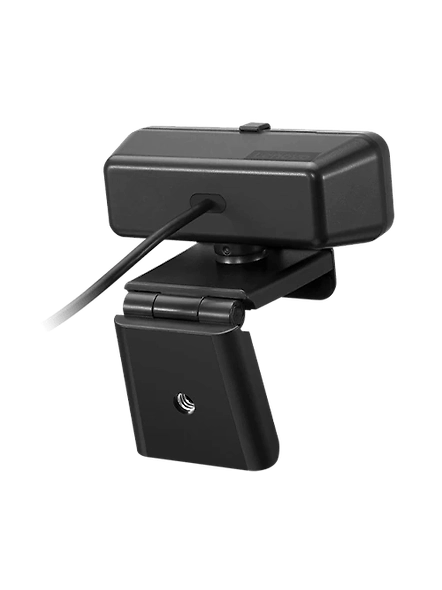 Lenovo FHD Webcam with Full Stereo Dual Built-in mics | FHD 1080P 2.1 Megapixel CMOS Camera |Wide 95 deg Lens| 360 deg Rotation (4XC1B34802), Black