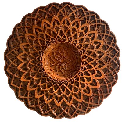 Luxury Teak Wood - Alpha Tale - Wall Decor with intricate multi-layer patterns from the House of TAZMIC Designs