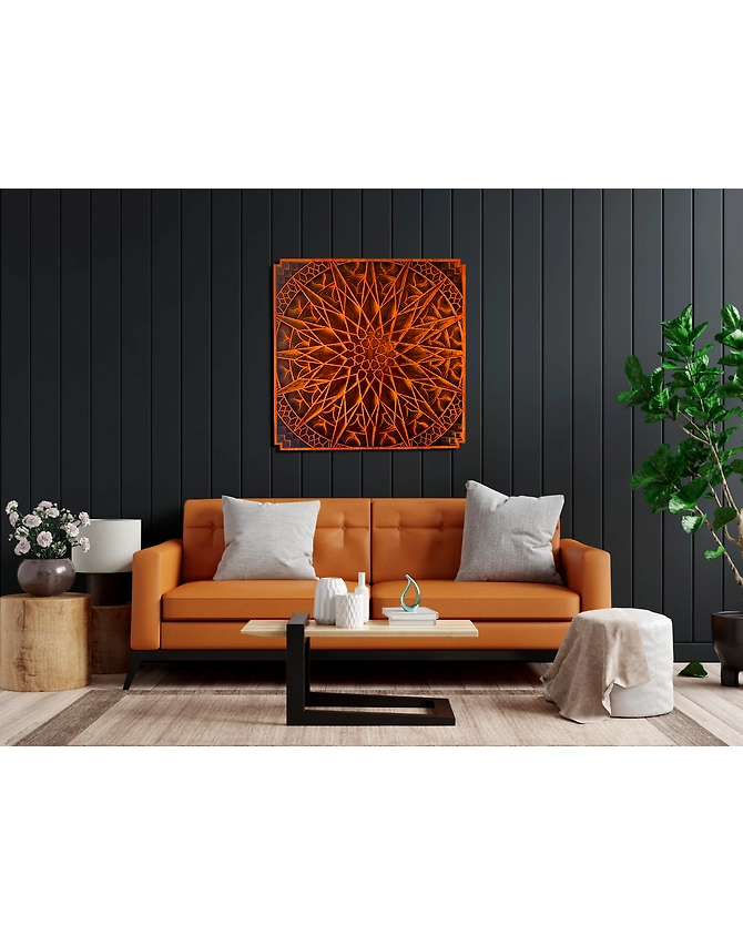 Luxury Teak Wood - Astral Arcane- Wall Decor with Intricate Patterns from the House of TAZMIC-1