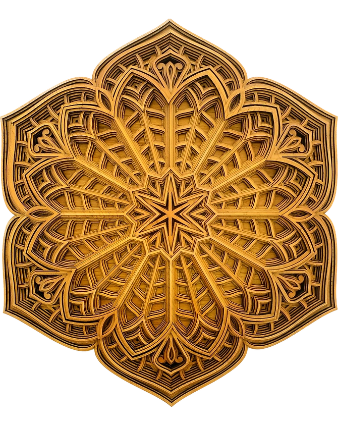 Intricate Multi-Layer Wooden Wall Art - Clematis - Oak Wood - Luxury Decor - House of TAZMIC-3